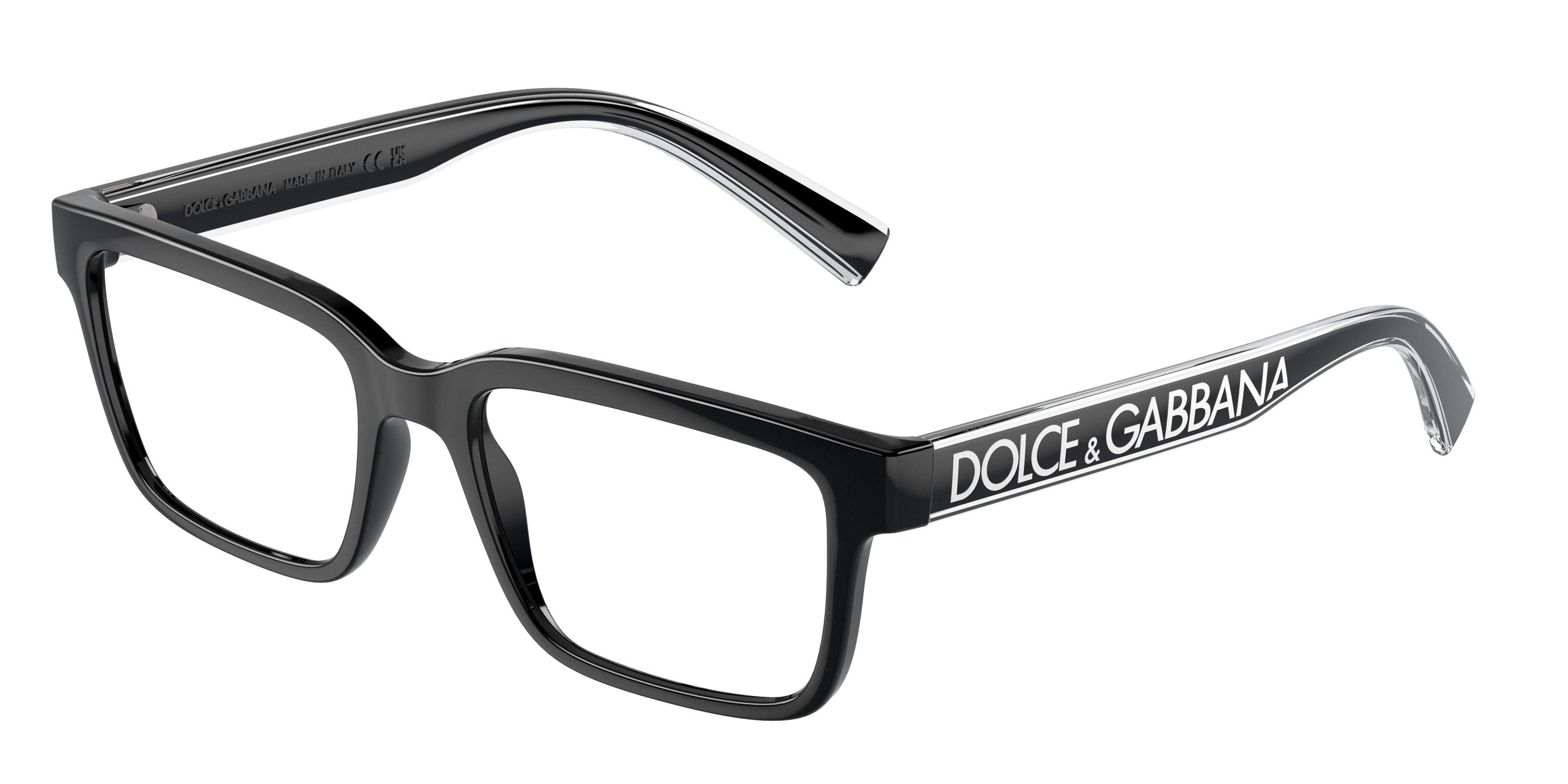 DOLCE & GABBANA DG5102 Rectangle Eyeglasses  501-Black 52-145-18 - Color Map Black
