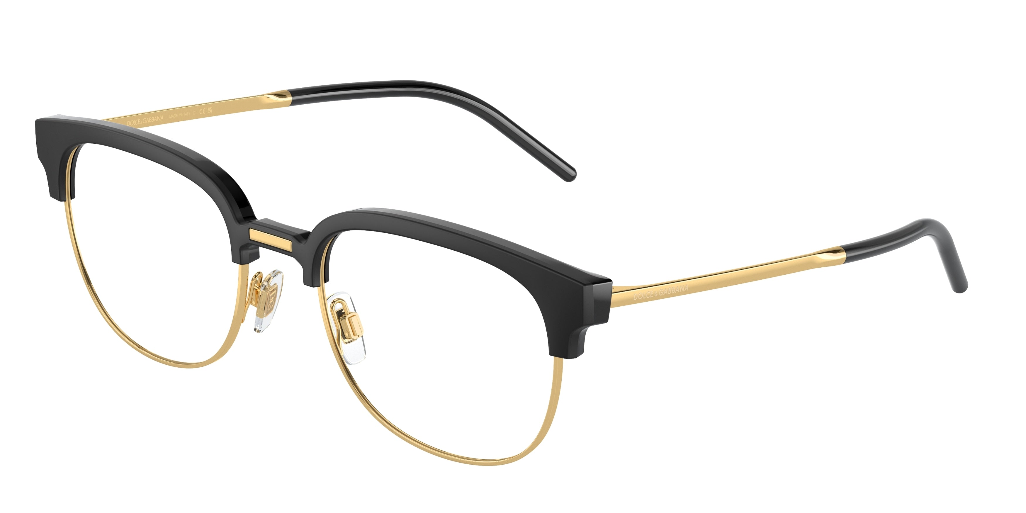 DOLCE & GABBANA DG5108 Phantos Eyeglasses  2525-Black 53-145-20 - Color Map Black