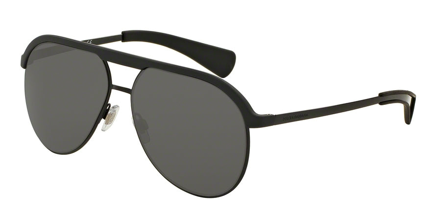 DOLCE & GABBANA DG6099 Pilot Sunglasses  193487-MATTE BLACK/BLACK 58-14-145 - Color Map black