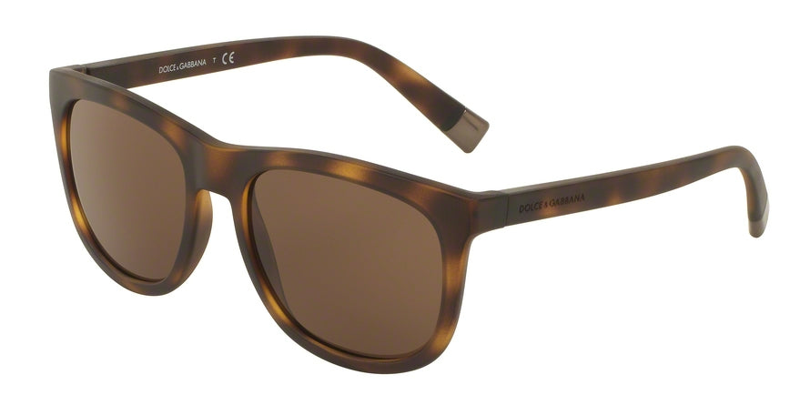 DOLCE & GABBANA DG6102 Square Sunglasses  302873-MATTE DARK HAVANA 55-18-145 - Color Map havana