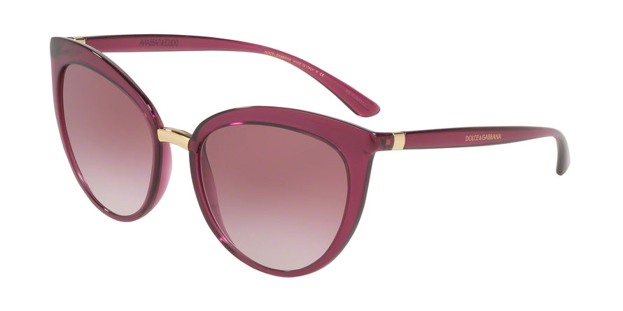 DOLCE & GABBANA DG6113 Cat Eye Sunglasses  17548H-TRANSP DARK CHERRY 55-18-140 - Color Map cherry