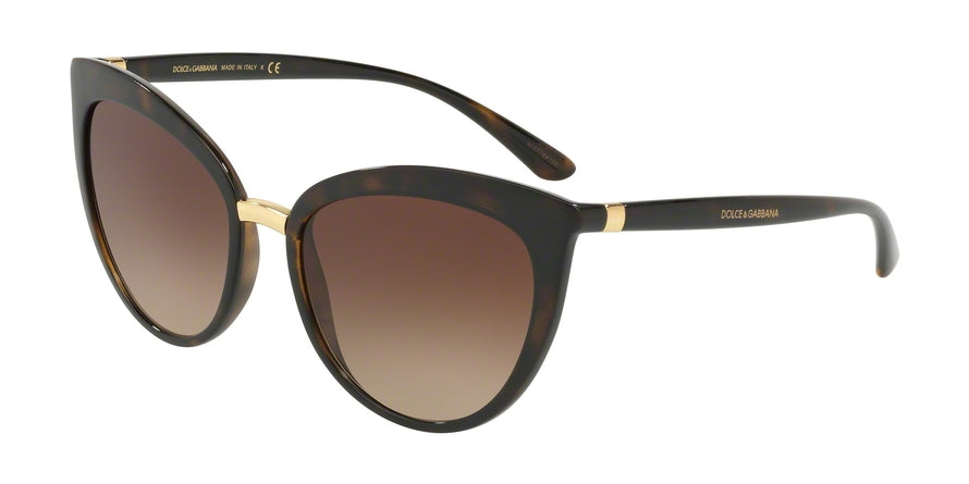 DOLCE & GABBANA DG6113 Cat Eye Sunglasses  502/13-HAVANA 55-18-140 - Color Map havana