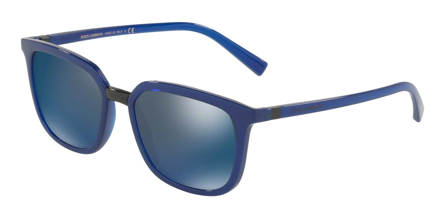 DOLCE & GABBANA DG6114 Square Sunglasses  257896-TRANSPARENT BLUE 53-18-140 - Color Map blue