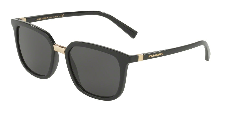 DOLCE & GABBANA DG6114 Square Sunglasses  501/87-BLACK 53-18-140 - Color Map black