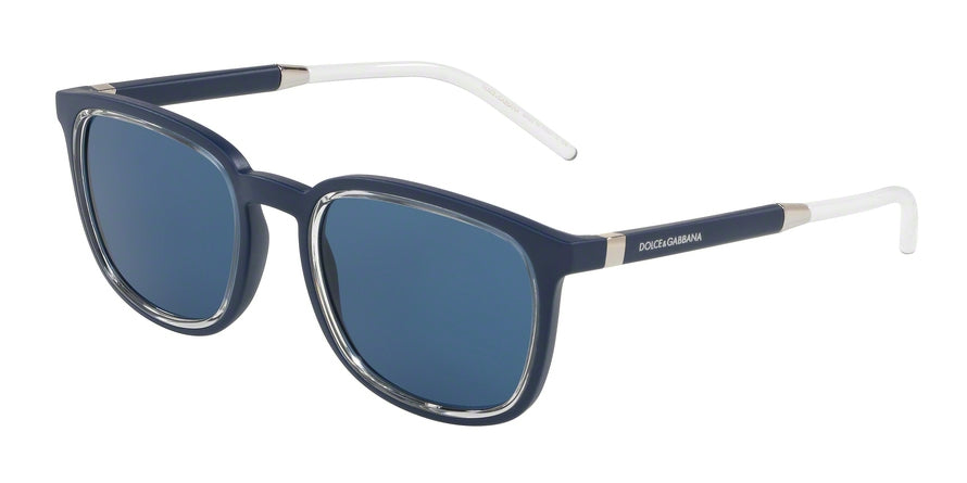 DOLCE & GABBANA DG6115 Square Sunglasses  309480-MATTE BLUE 53-21-145 - Color Map blue