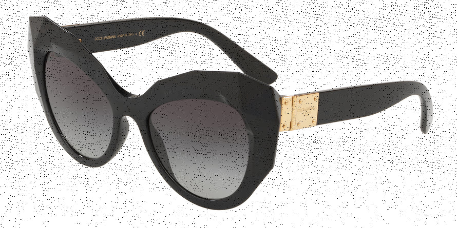DOLCE & GABBANA DG6122 Cat Eye Sunglasses  501/8G-BLACK 52-18-145 - Color Map black