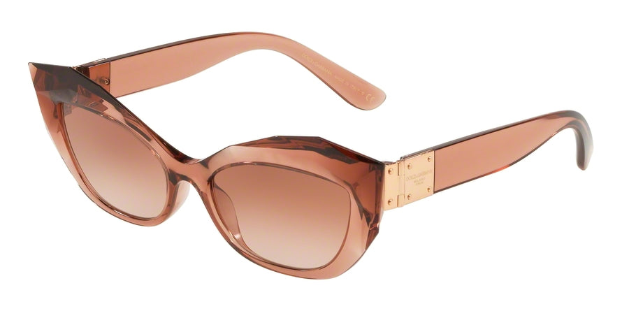 DOLCE & GABBANA DG6123 Cat Eye Sunglasses  314813-TRANSPARNT PINK 54-17-145 - Color Map pink