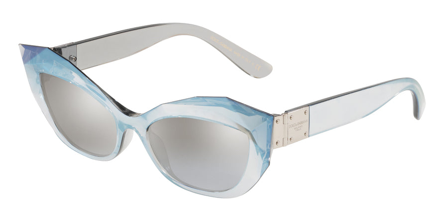 DOLCE & GABBANA DG6123 Cat Eye Sunglasses  32016V-GREY MIRROR SILVER 54-17-145 - Color Map silver