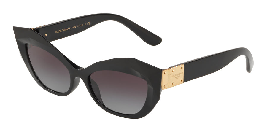 DOLCE & GABBANA DG6123 Cat Eye Sunglasses  501/8G-BLACK 54-17-145 - Color Map black