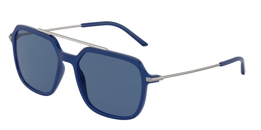 DOLCE & GABBANA DG6129 Square Sunglasses  309480-OPAL BLUE 56-18-145 - Color Map blue