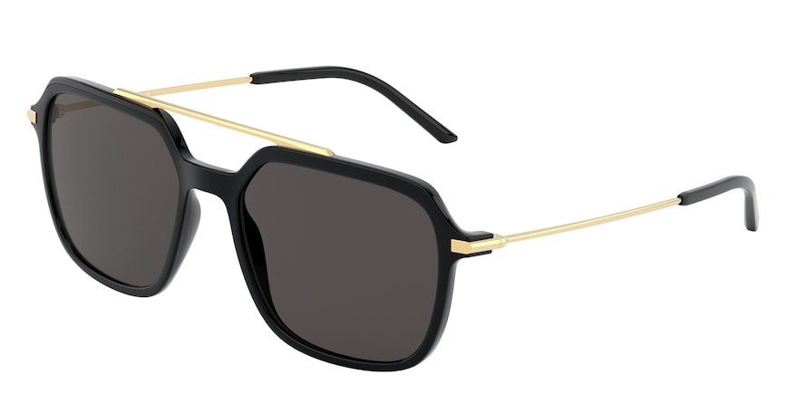 DOLCE & GABBANA DG6129 Square Sunglasses  501/87-BLACK 56-18-145 - Color Map black