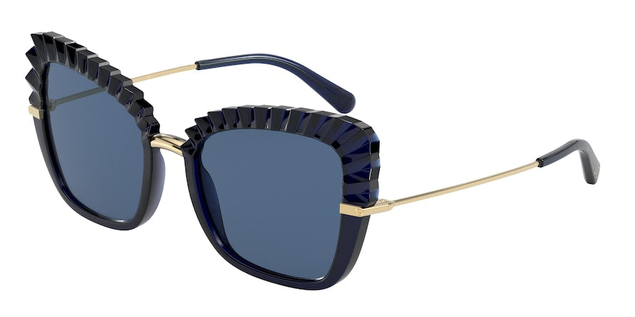 DOLCE & GABBANA DG6131 Butterfly Sunglasses  309480-BLU OPALINO 53-20-140 - Color Map blue