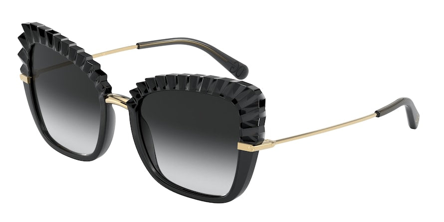 DOLCE & GABBANA DG6131 Butterfly Sunglasses  31608G-GRIGIO TRANSPARENT 53-20-140 - Color Map grey