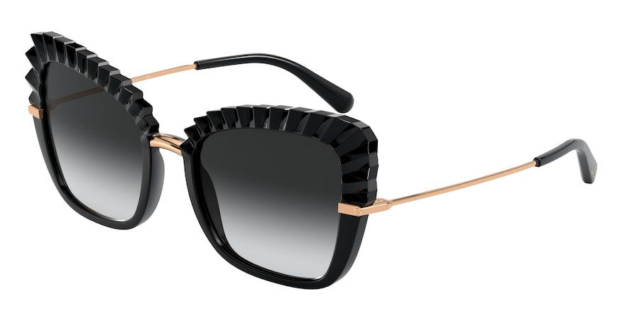 DOLCE & GABBANA DG6131 Butterfly Sunglasses  501/8G-BLACK 53-20-140 - Color Map black