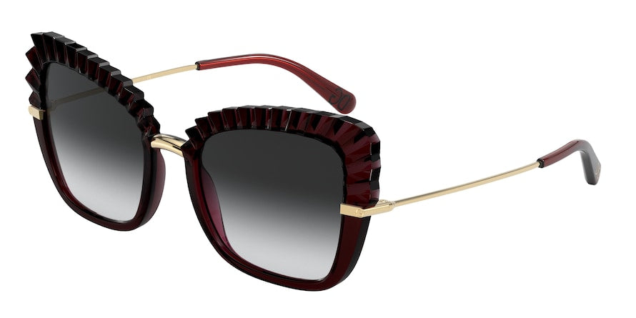 DOLCE & GABBANA DG6131 Butterfly Sunglasses  550/8G-RED TRANSPARENT 53-20-140 - Color Map red