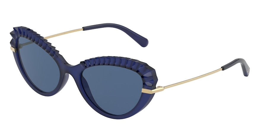 DOLCE & GABBANA DG6133 Cat Eye Sunglasses  309480-OPAL BLUE 55-18-140 - Color Map blue