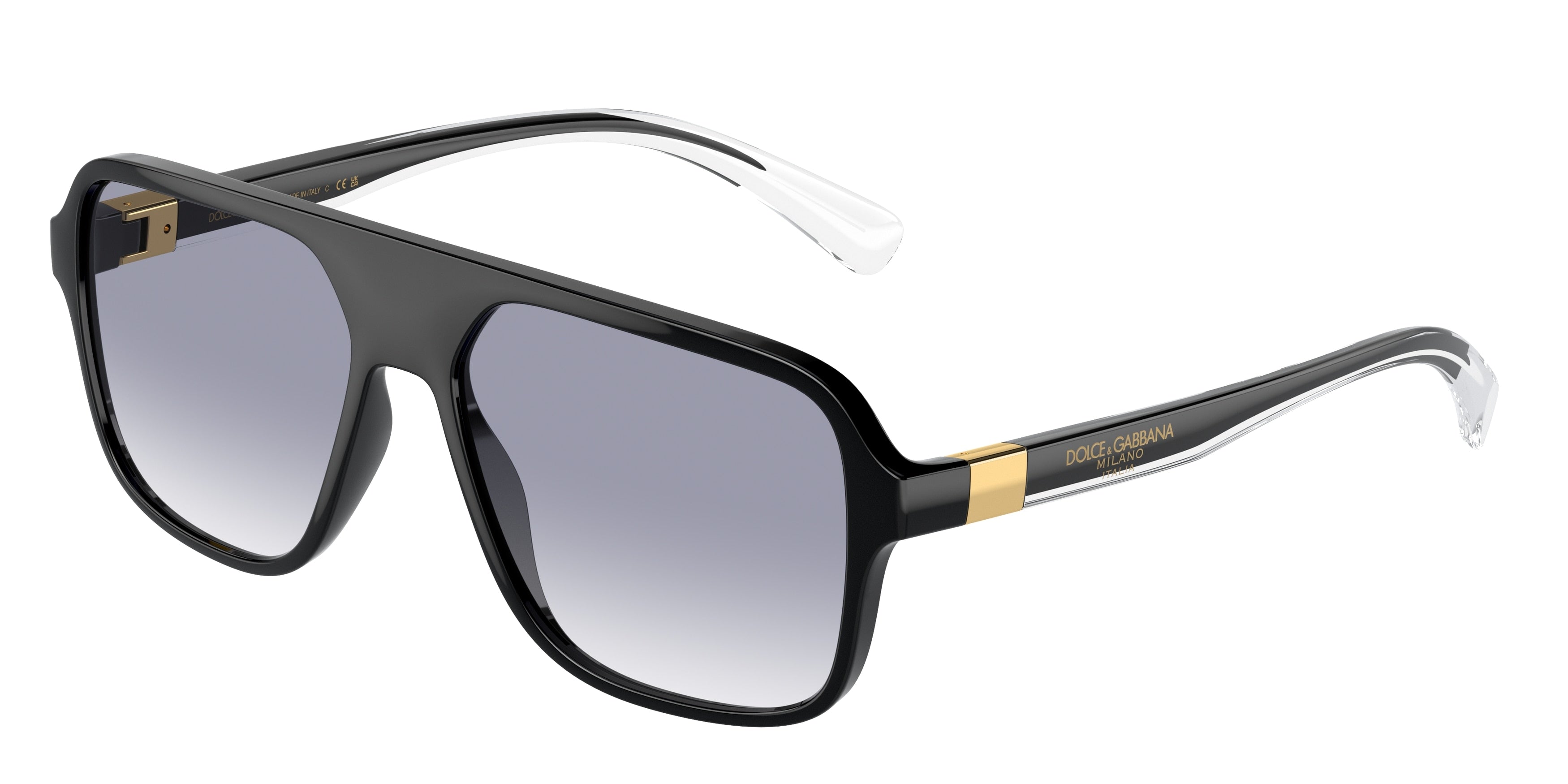 DOLCE & GABBANA DG6134 Square Sunglasses  675/79-Black 57-145-16 - Color Map Black