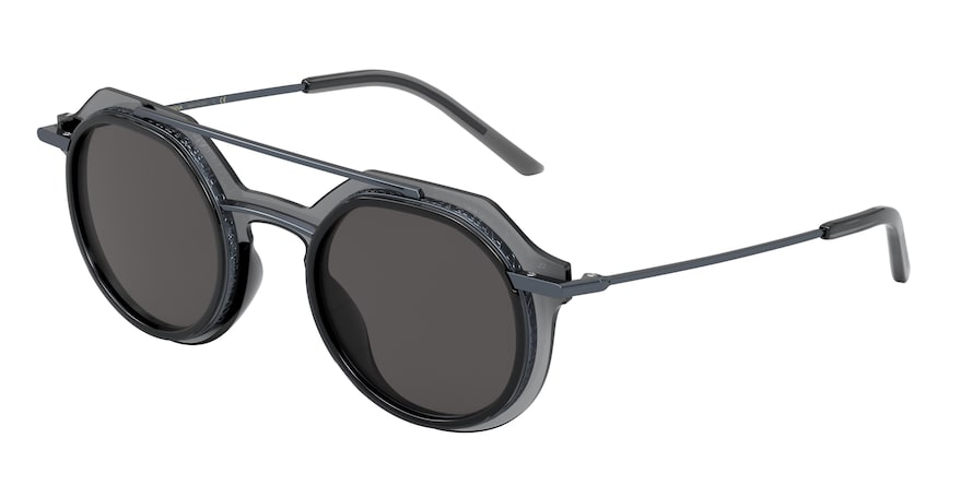 DOLCE & GABBANA DG6136 Phantos Sunglasses  325587-TRANSPARENT DARK GREY 48-25-145 - Color Map grey
