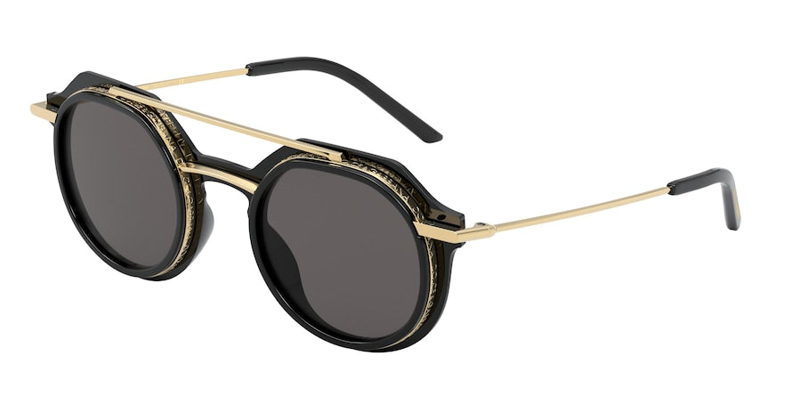 DOLCE & GABBANA DG6136 Phantos Sunglasses  501/87-BLACK 48-25-145 - Color Map black