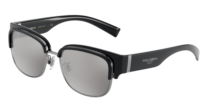 DOLCE & GABBANA DG6137 Square Sunglasses  501/6G-BLACK 55-17-145 - Color Map black