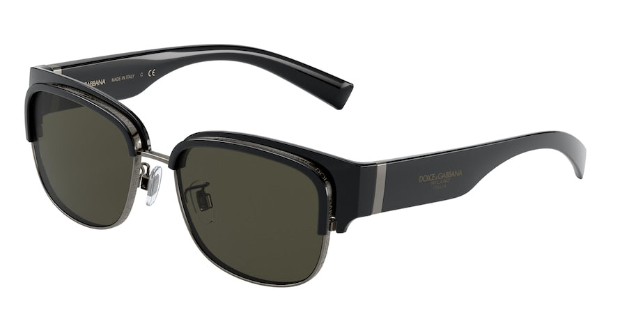 DOLCE & GABBANA DG6137 Square Sunglasses  501/82-BLACK 55-17-145 - Color Map black