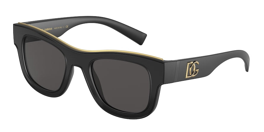 DOLCE & GABBANA DG6140 Square Sunglasses  25258G-MATTE BLACK 50-21-145 - Color Map black