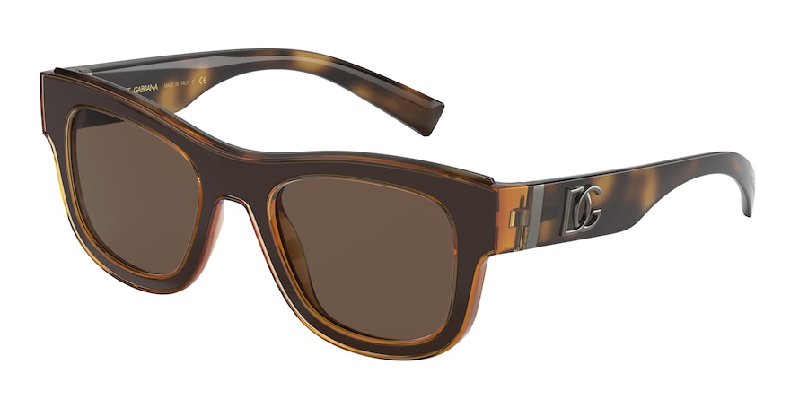 DOLCE & GABBANA DG6140 Square Sunglasses  502/73-HAVANA 50-21-145 - Color Map havana