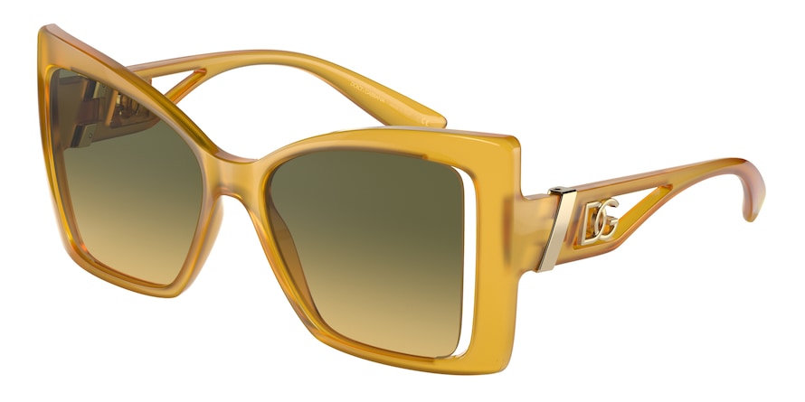 DOLCE & GABBANA DG6141 Butterfly Sunglasses  328311-OPAL YELLOW 55-17-135 - Color Map yellow