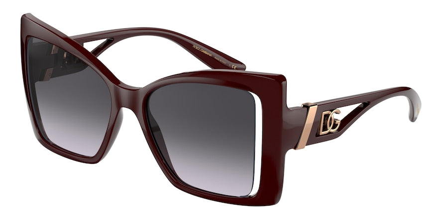 DOLCE & GABBANA DG6141 Butterfly Sunglasses  32858G-TRANSPARENT BORDEAUX 55-17-135 - Color Map bordeaux
