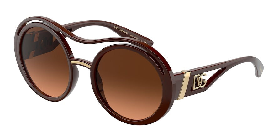DOLCE & GABBANA DG6142 Round Sunglasses  329078-AUBERGINE 53-21-135 - Color Map purple/reddish