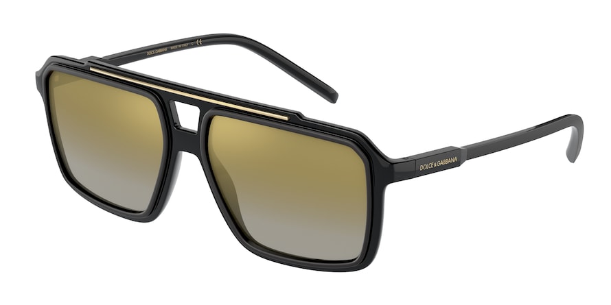 DOLCE & GABBANA DG6147 Square Sunglasses  501/6E-BLACK 57-16-145 - Color Map black