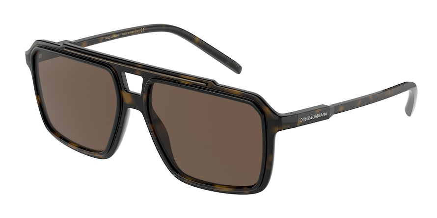 DOLCE & GABBANA DG6147 Square Sunglasses  502/73-HAVANA 57-16-145 - Color Map havana