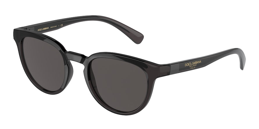 DOLCE & GABBANA DG6148 Phantos Sunglasses  325787-TRANSPARENT GREY/BLACK 50-21-145 - Color Map grey