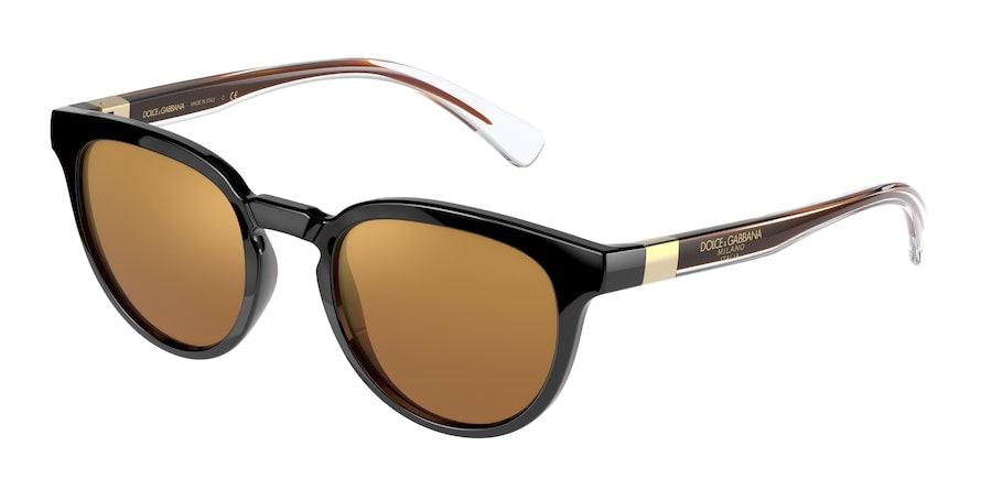 DOLCE & GABBANA DG6148 Phantos Sunglasses  32956H-TRANSPARENT TOBACCO 50-21-145 - Color Map brown