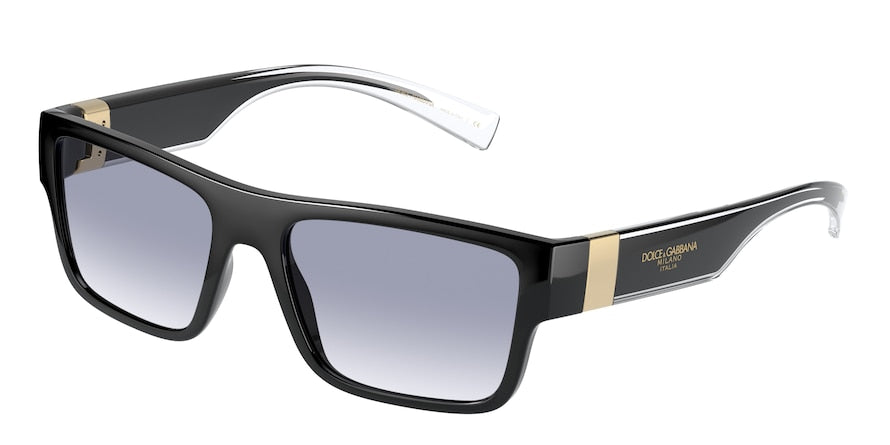DOLCE & GABBANA DG6149 Rectangle Sunglasses  501/79-BLACK 56-18-145 - Color Map black