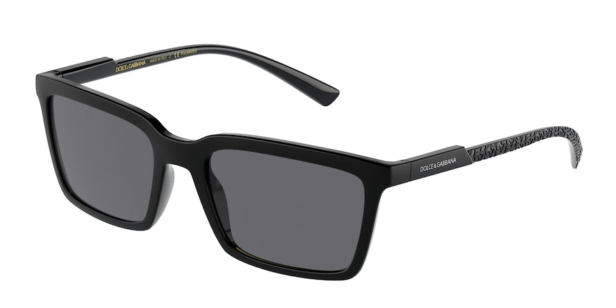 DOLCE & GABBANA DG6151 Rectangle Sunglasses  252581-MATTE BLACK 55-19-145 - Color Map black