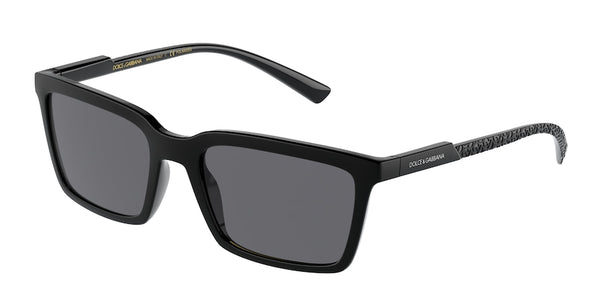 Dolce & Gabbana DG6151 Logo Temple Sunglasses Black/Brown Full Set Dolce&Gabbana DG6195 XL (0 - 145) with Brown lenses and  main image 4
