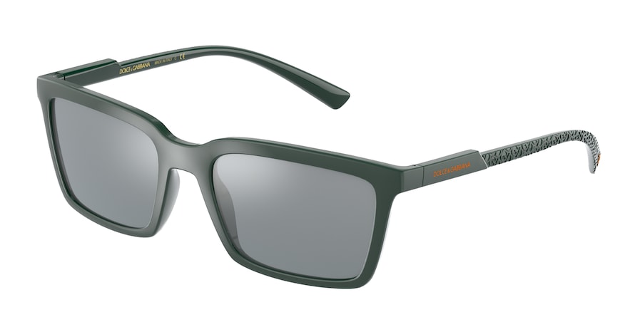 DOLCE & GABBANA DG6151 Rectangle Sunglasses  32976G-MATTE KAKI 55-19-145 - Color Map green