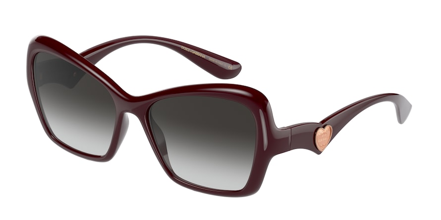 DOLCE & GABBANA DG6153 Cat Eye Sunglasses  32858G-TRANSPARENT BORDEAUX 55-16-140 - Color Map bordeaux