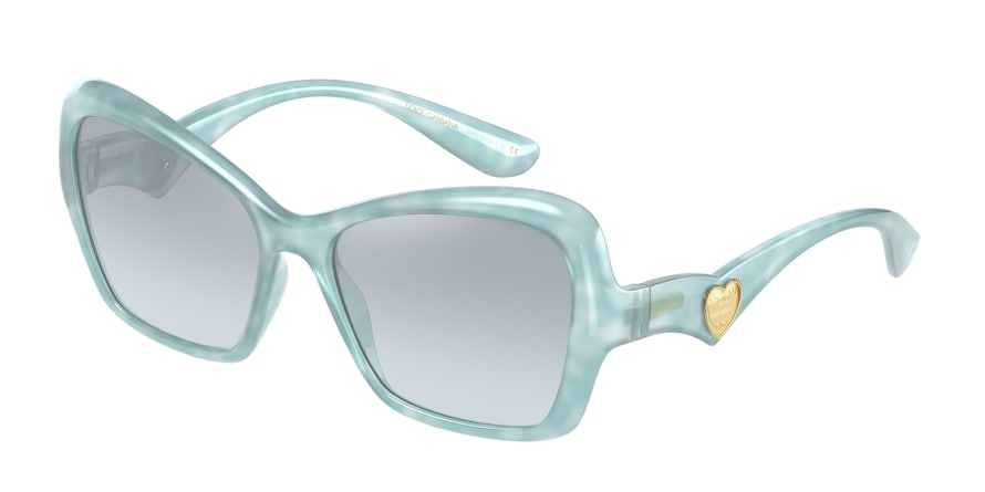 DOLCE & GABBANA DG6153 Cat Eye Sunglasses  330272-PEARL BLUE PASTEL 55-16-140 - Color Map blue