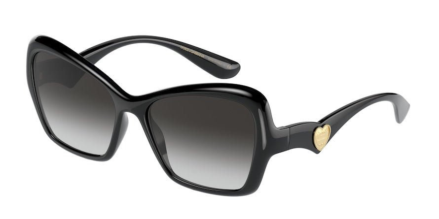 DOLCE & GABBANA DG6153 Cat Eye Sunglasses  501/8G-BLACK 55-16-140 - Color Map black