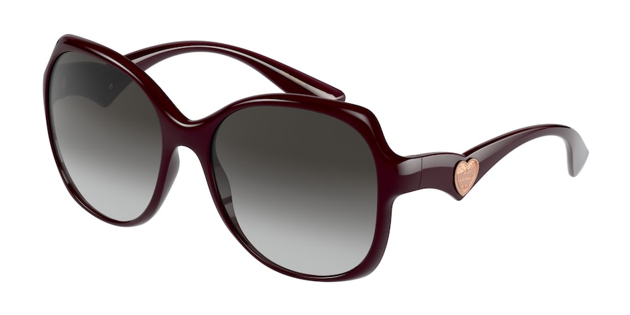 DOLCE & GABBANA DG6154 Butterfly Sunglasses  32858G-TRANSPARENT BORDEAUX 57-17-140 - Color Map bordeaux