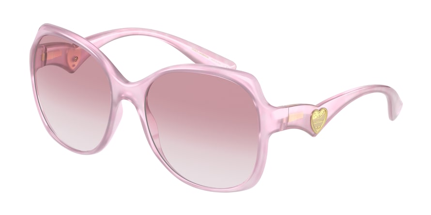 DOLCE & GABBANA DG6154 Butterfly Sunglasses  330084-PEARL PINK PASTEL 57-17-140 - Color Map pink