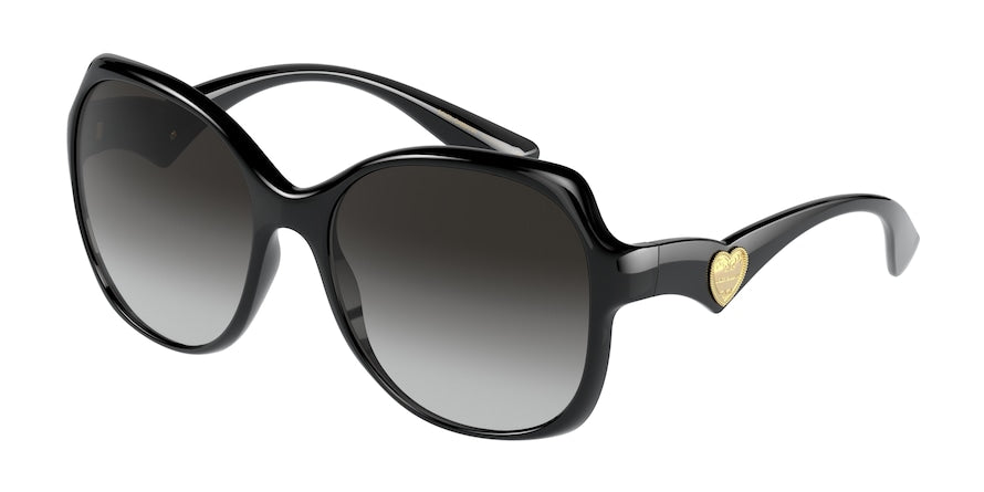DOLCE & GABBANA DG6154 Butterfly Sunglasses  501/8G-BLACK 57-17-140 - Color Map black