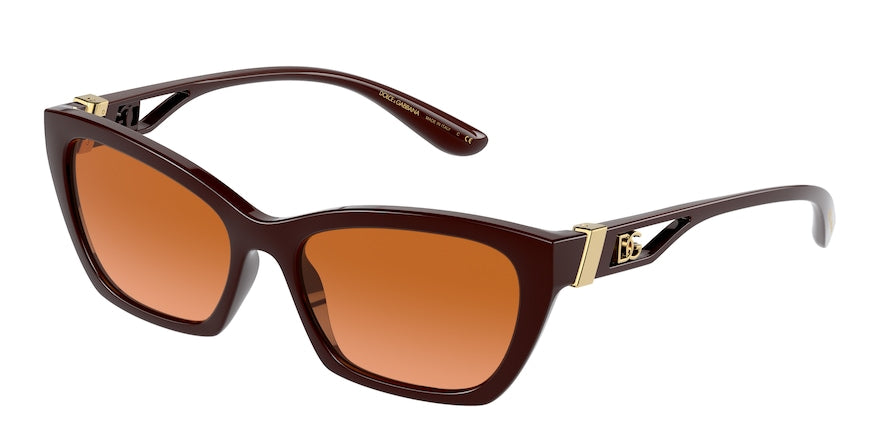 DOLCE & GABBANA DG6155 Cat Eye Sunglasses  329078-TRANSPARENT AMBER 55-17-140 - Color Map brown