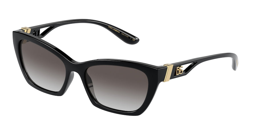 DOLCE & GABBANA DG6155 Cat Eye Sunglasses  501/8G-BLACK 55-17-140 - Color Map black