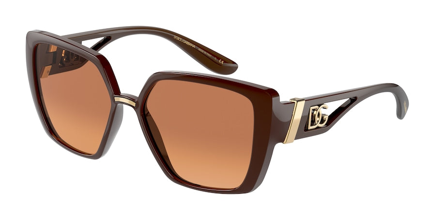 DOLCE & GABBANA DG6156 Butterfly Sunglasses  329078-TRANSPARENT AMBER 56-16-135 - Color Map brown