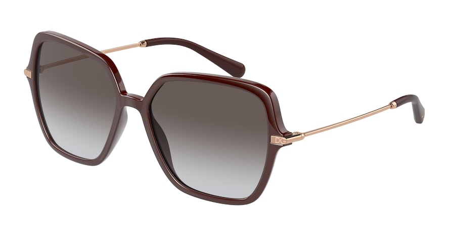 DOLCE & GABBANA DG6157 Square Sunglasses  32858G-TRANSPARENT BORDEAUX 57-16-140 - Color Map bordeaux