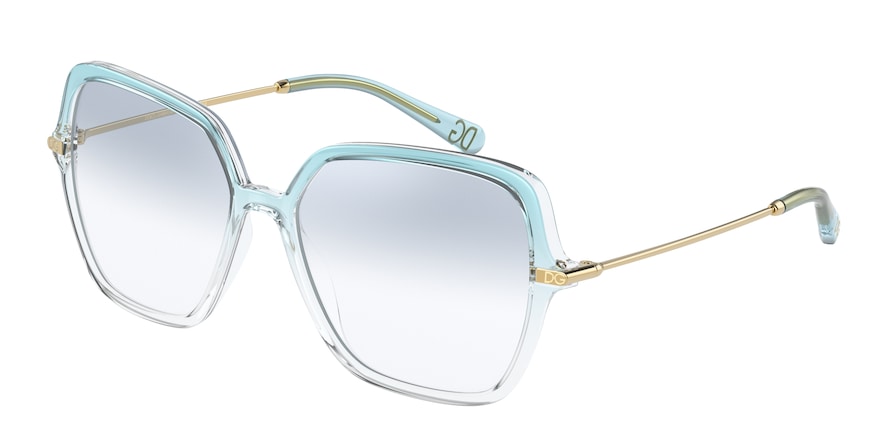 DOLCE & GABBANA DG6157 Square Sunglasses  330579-BLUE PASTEL GRADIENT CRYSTAL 57-16-140 - Color Map light blue