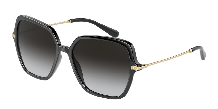 DOLCE & GABBANA DG6157 Square Sunglasses  501/8G-BLACK 57-16-140 - Color Map black